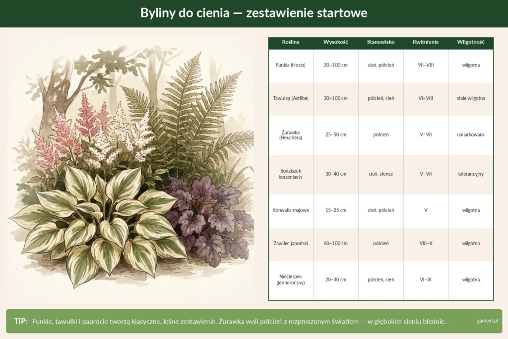 byliny do cienia