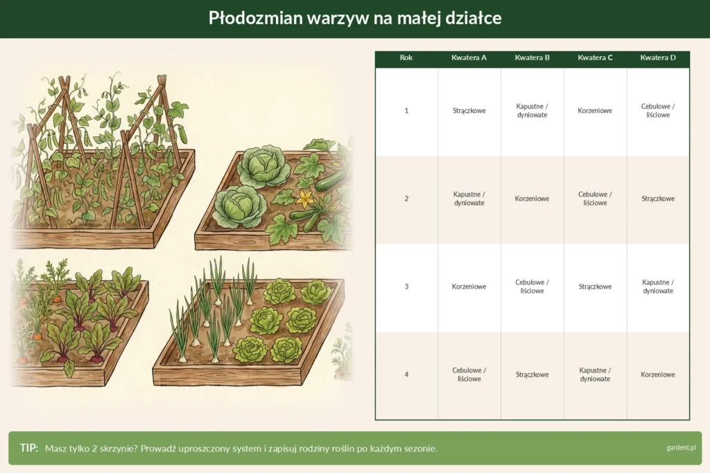 płodozmian warzyw 4-letni