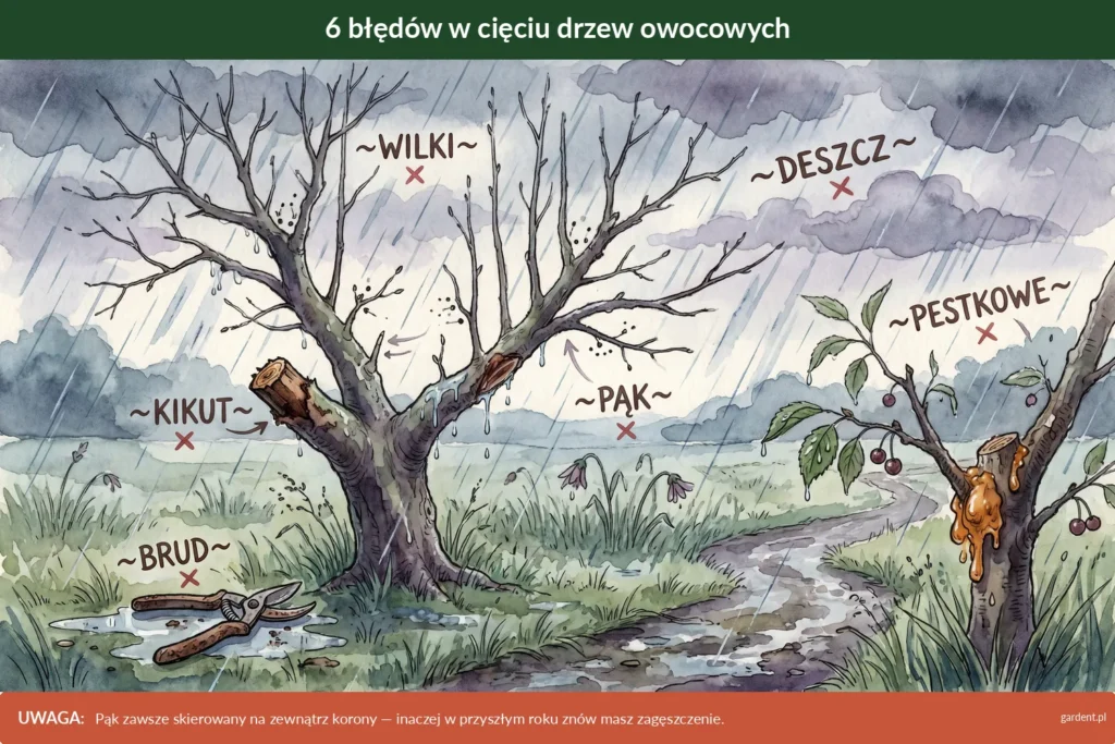 błędy w cięciu drzew owocowych
