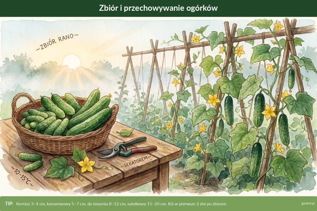 ogórki zbiór i przechowywanie