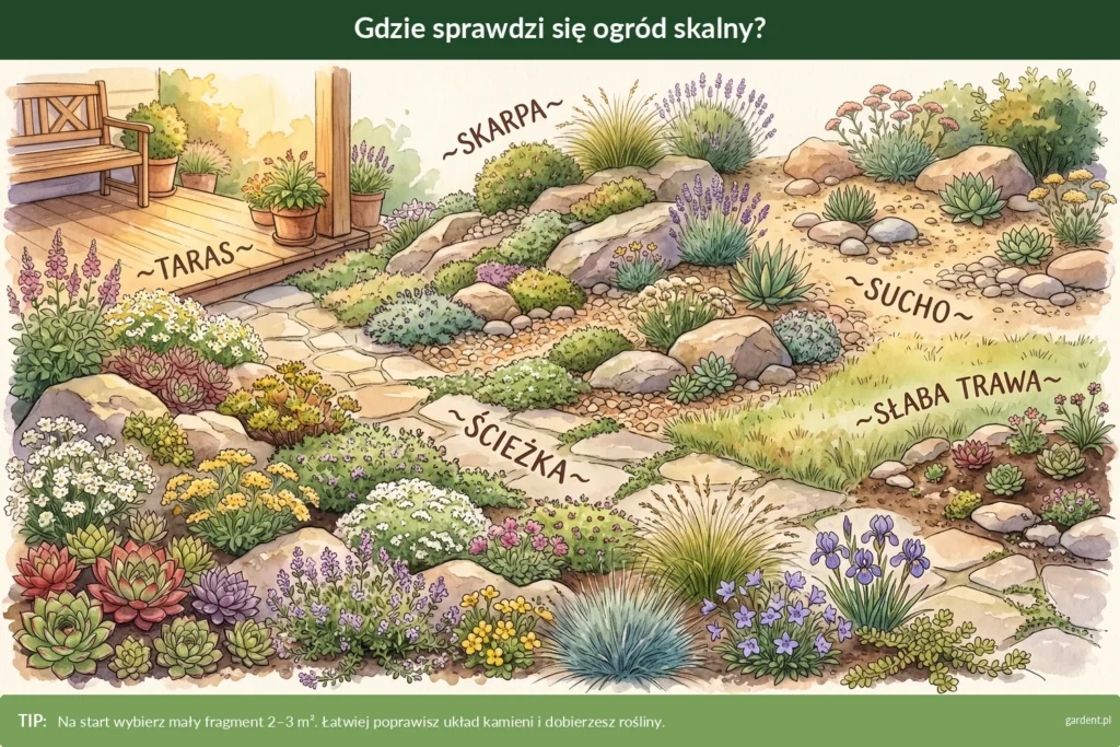 ogród skalny gdzie pasuje