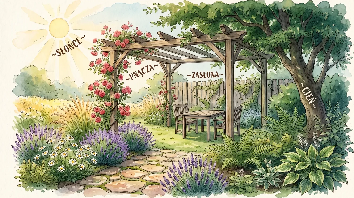 Pergola w ogrodzie – budowa i rośliny pnące