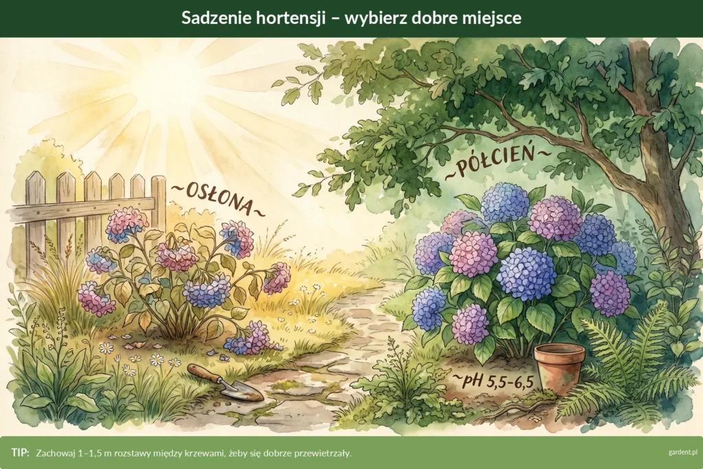 sadzenie hortensji