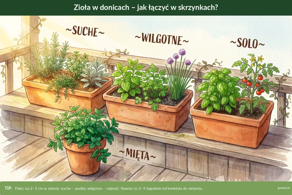 skrzynki ziołowe na balkon