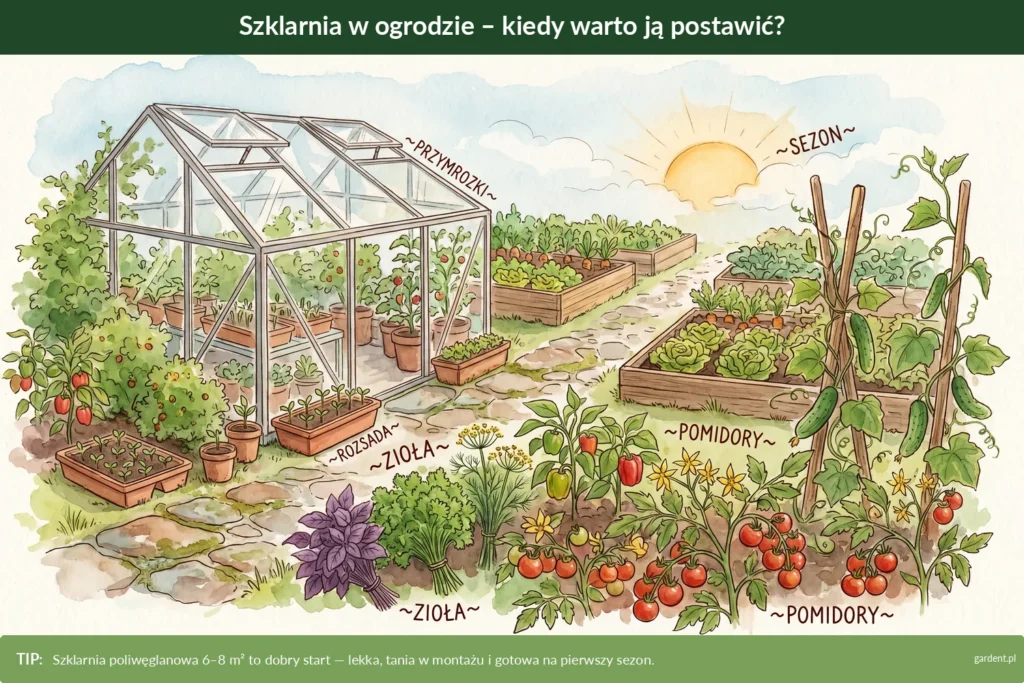 szklarnia w ogrodzie