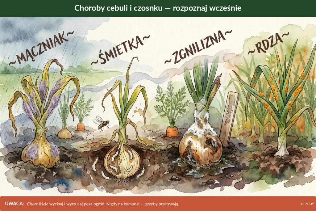 choroby cebuli i czosnku