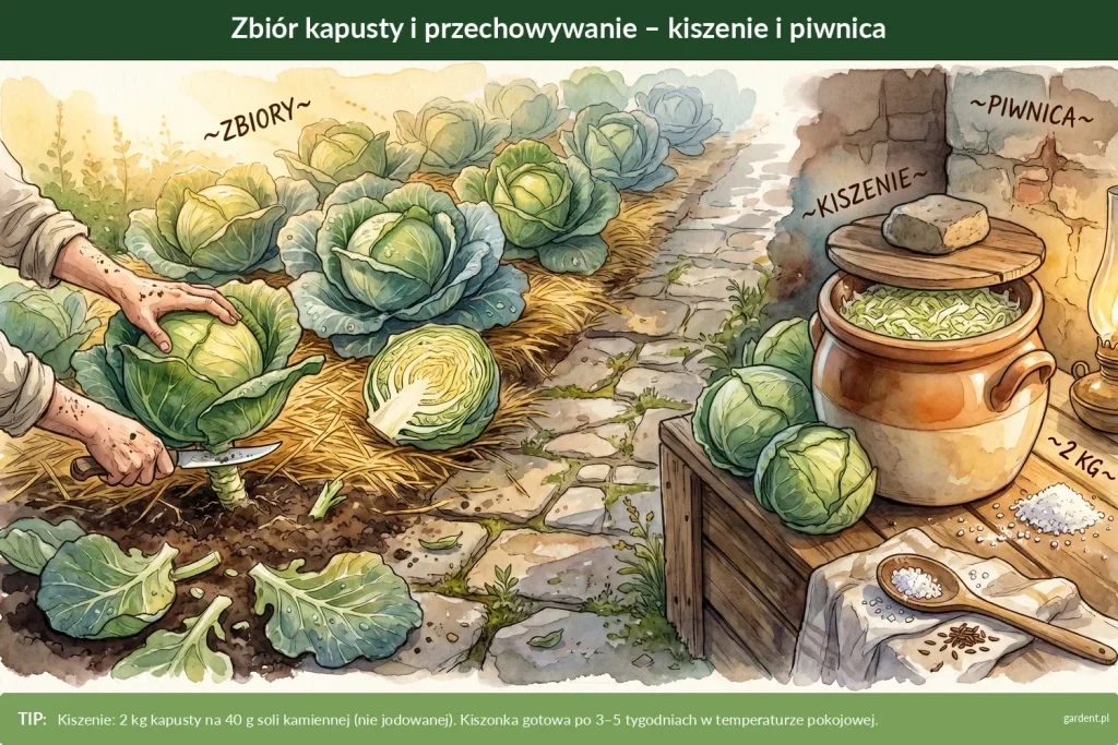 kapusta zbiór i przechowywanie