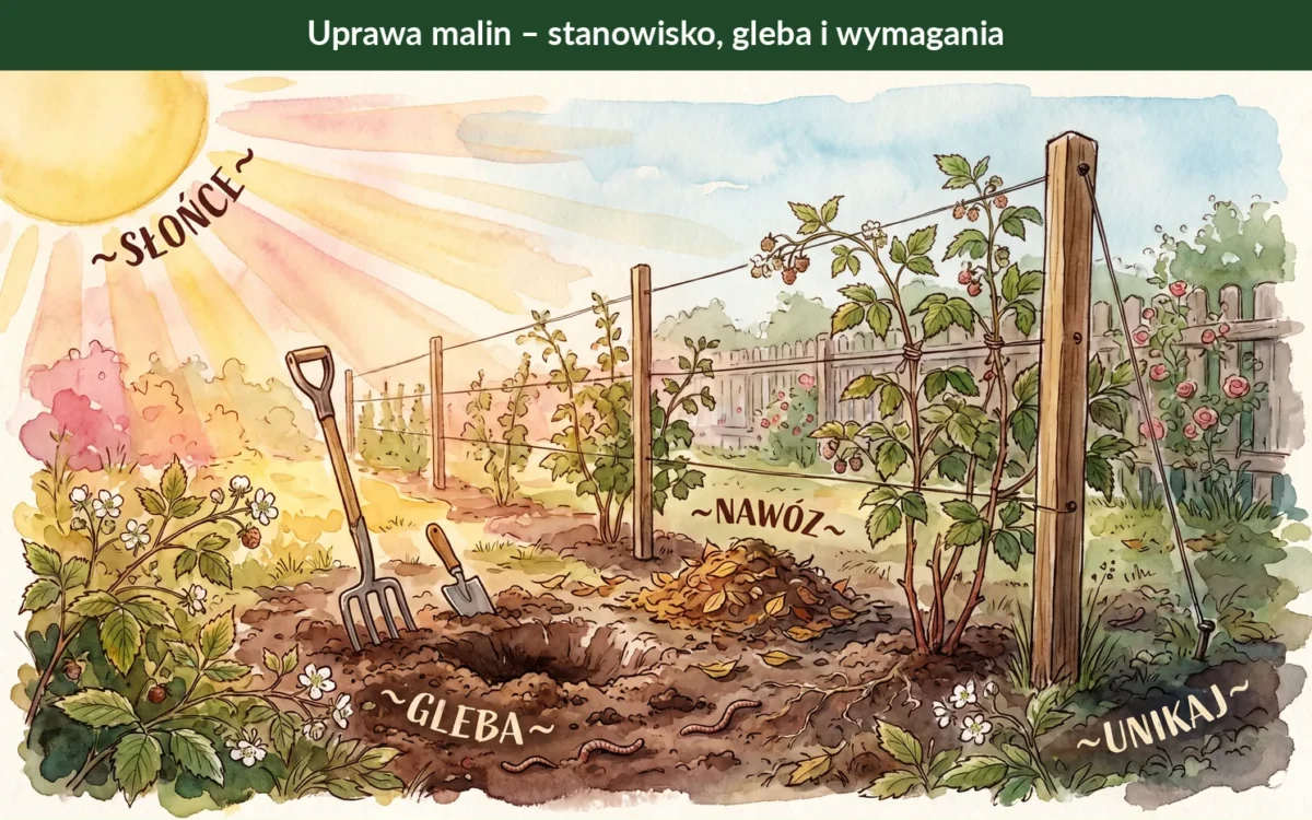 Uprawa malin – sadzenie, cięcie i pielęgnacja krzewów malin