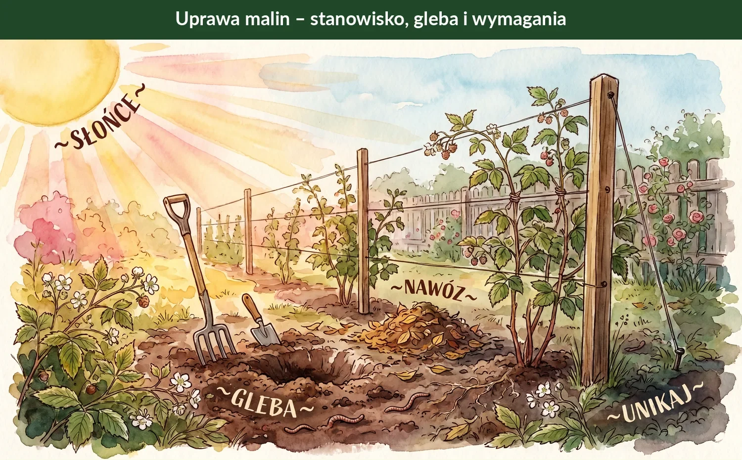 Uprawa malin – sadzenie, cięcie i pielęgnacja krzewów malin