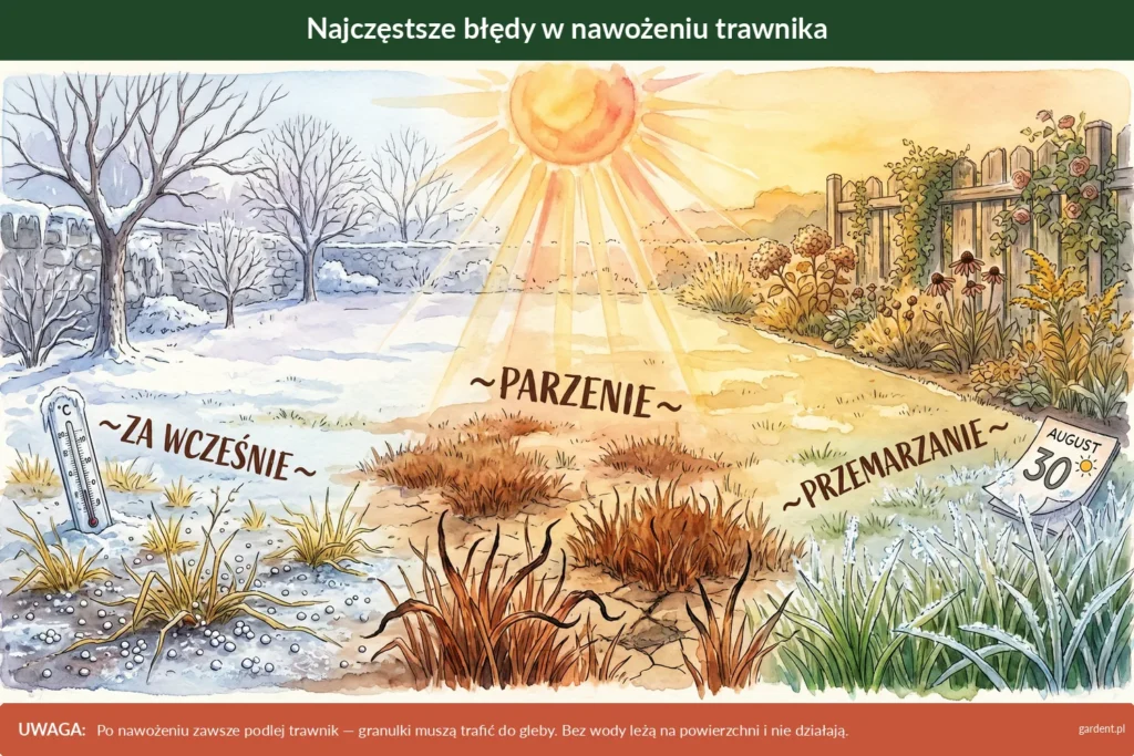 nawożenie trawnika najczęstsze błędy