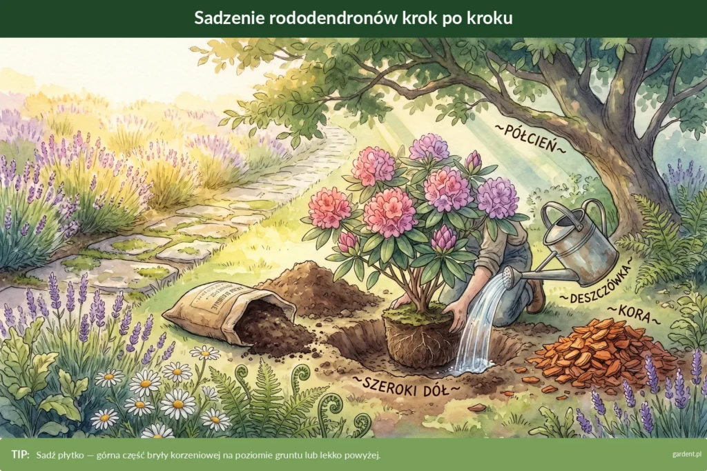 sadzenie rododendronów