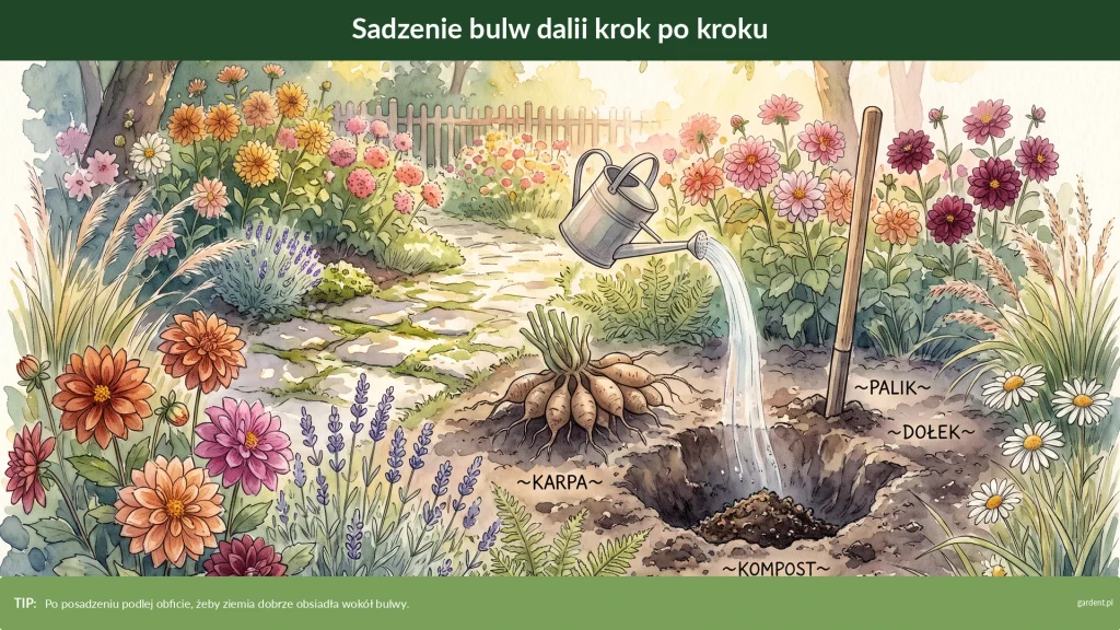 dalie sadzenie bulw krok po kroku