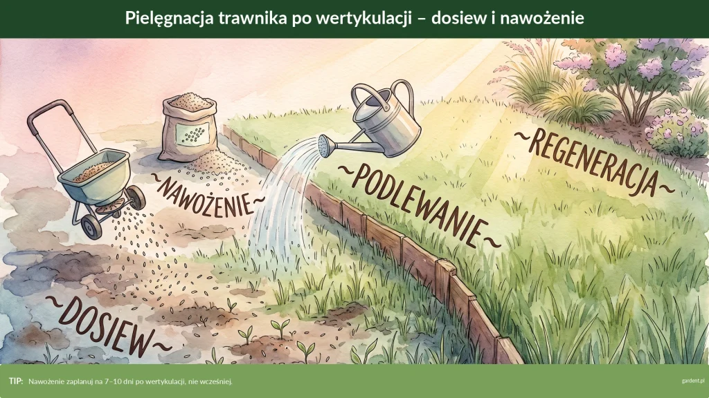 pielęgnacja trawnika po wertykulacji