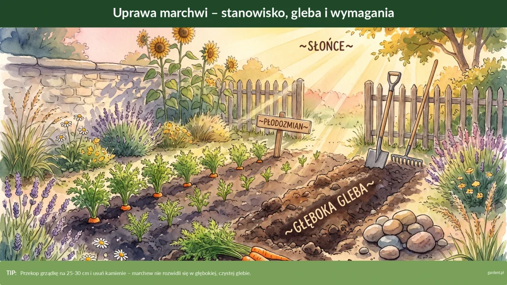uprawa marchwi - stanowisko. gleba, wymagania