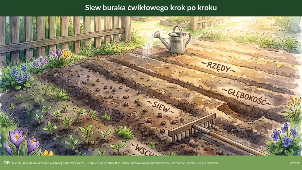 siew buraka ćwikłowego krok po kroku
