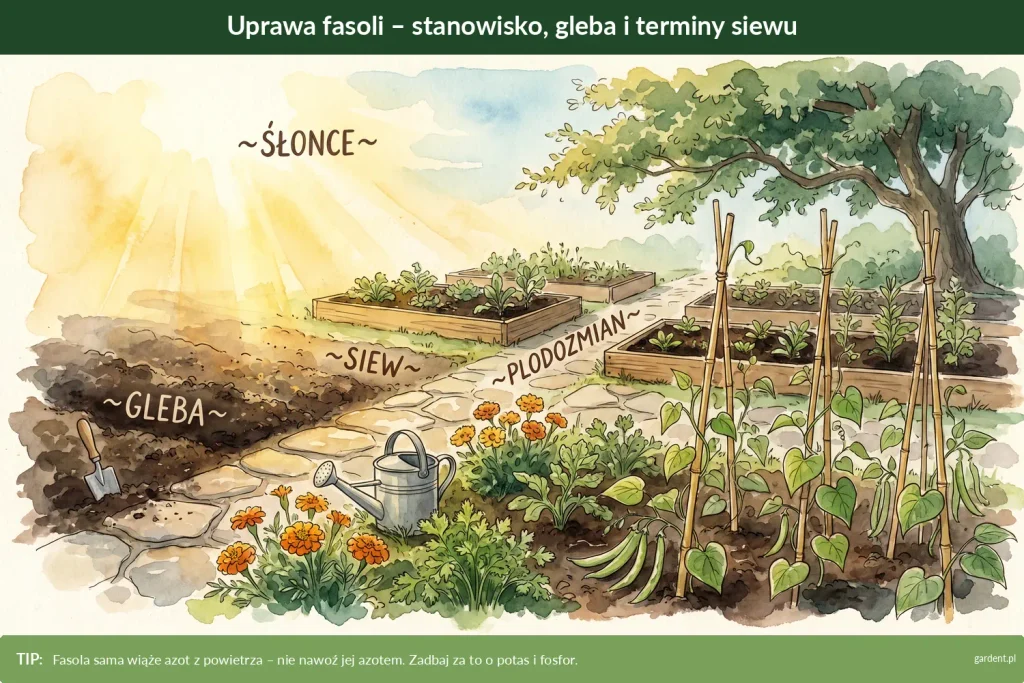 uprawa fasoli - stanowisko, gleba i terminy siewu