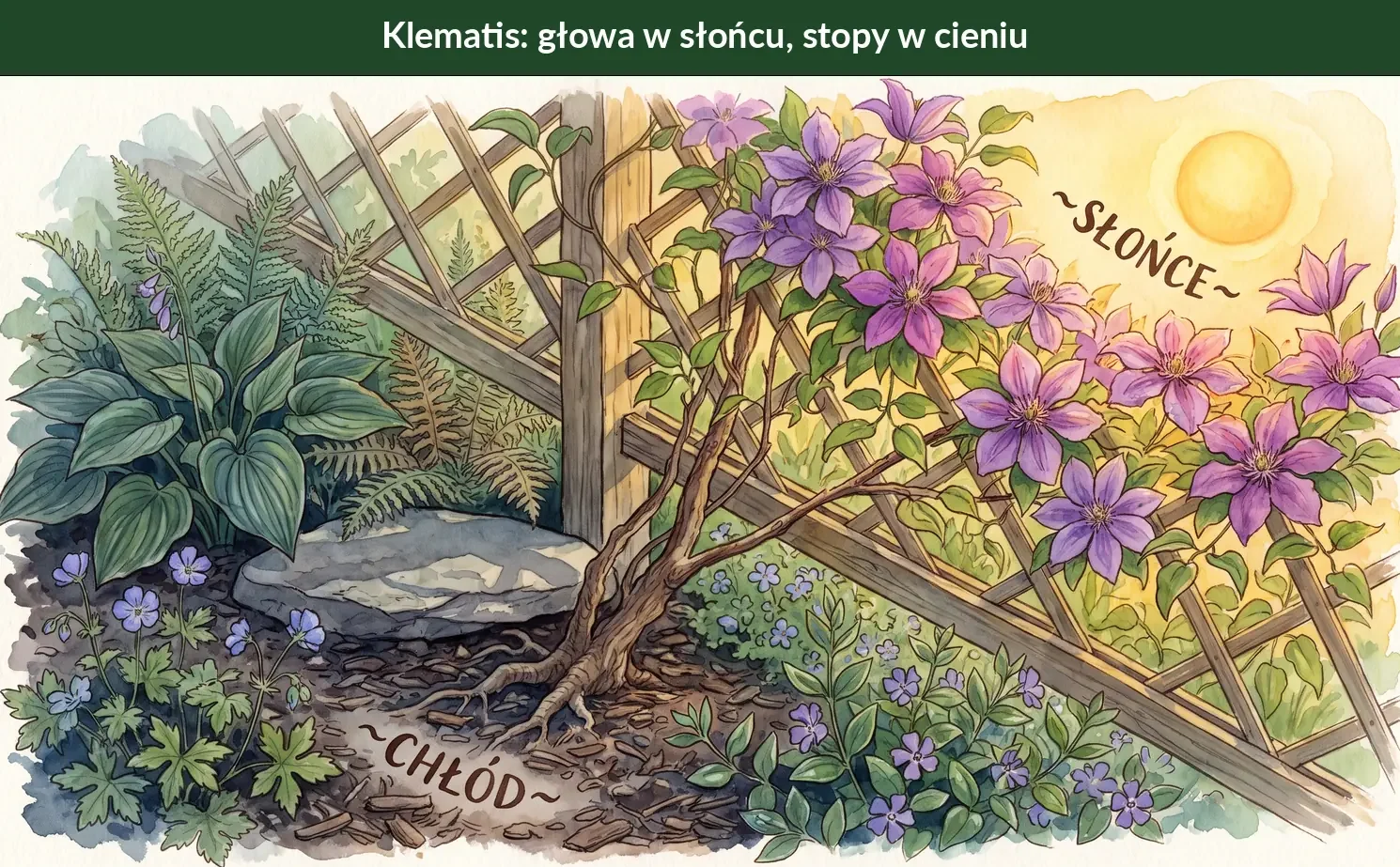 Klematisy w ogrodzie – sadzenie, cięcie i odmiany powojników