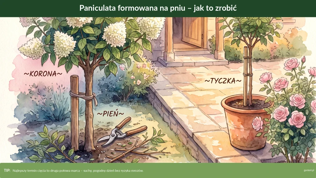 hortensja formowana na pniu