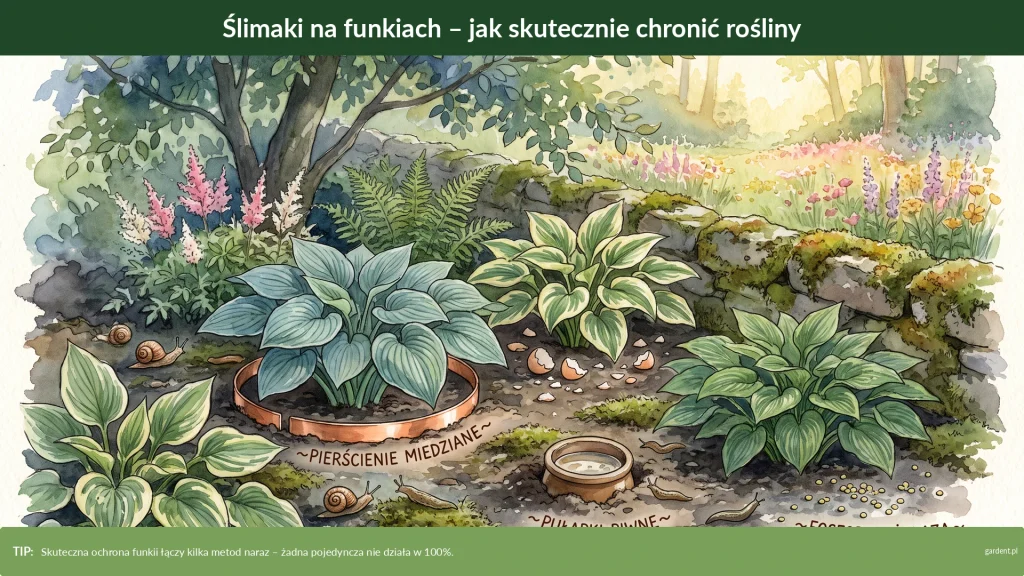 ślimaki na funkiach jak się bronić