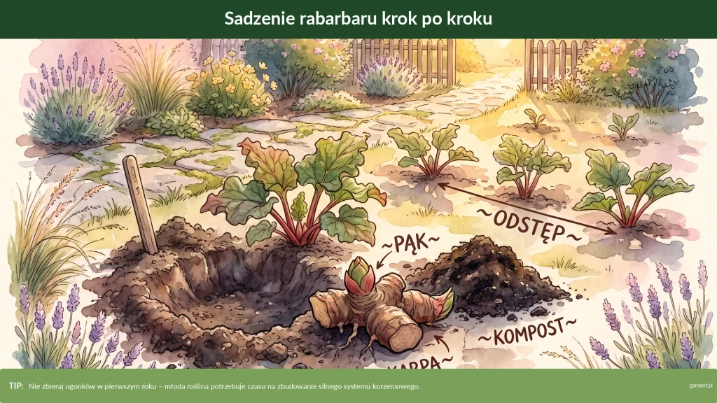 sadzenie rabarbaru