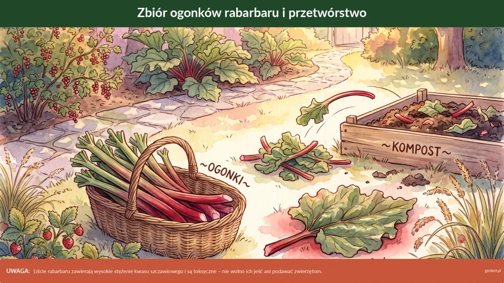 jak zbierać i przetwarzać rabarbar